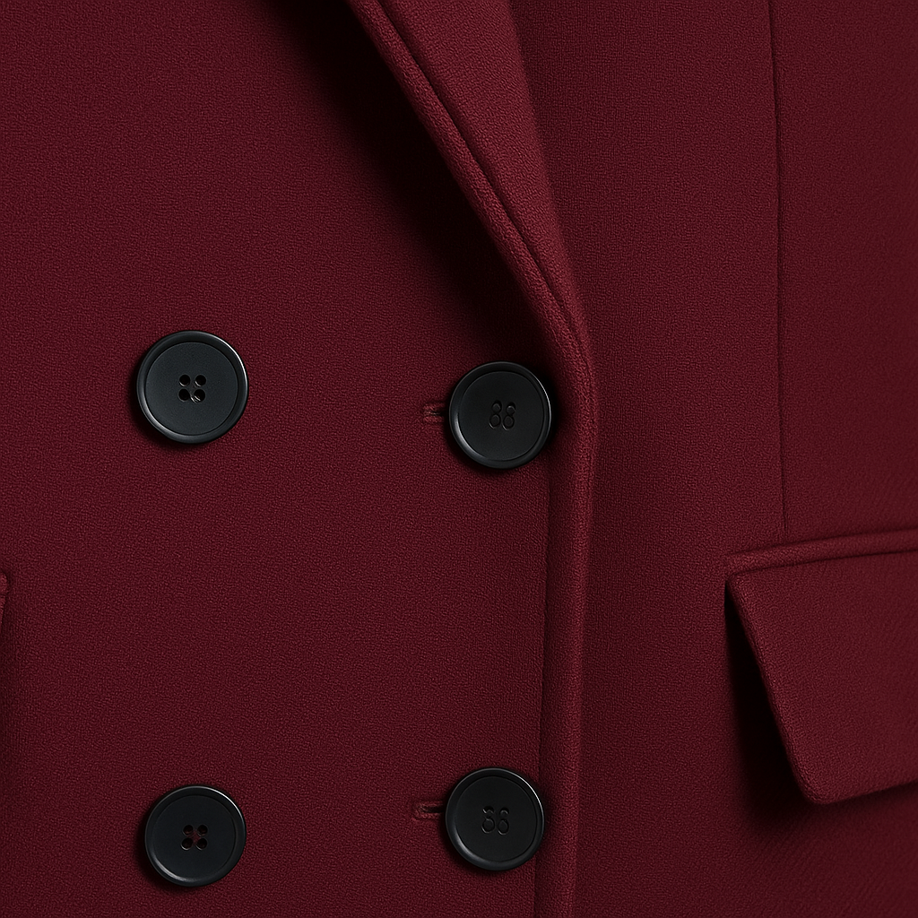 Dalvyn | Burgundy Wool Blend Peacoat