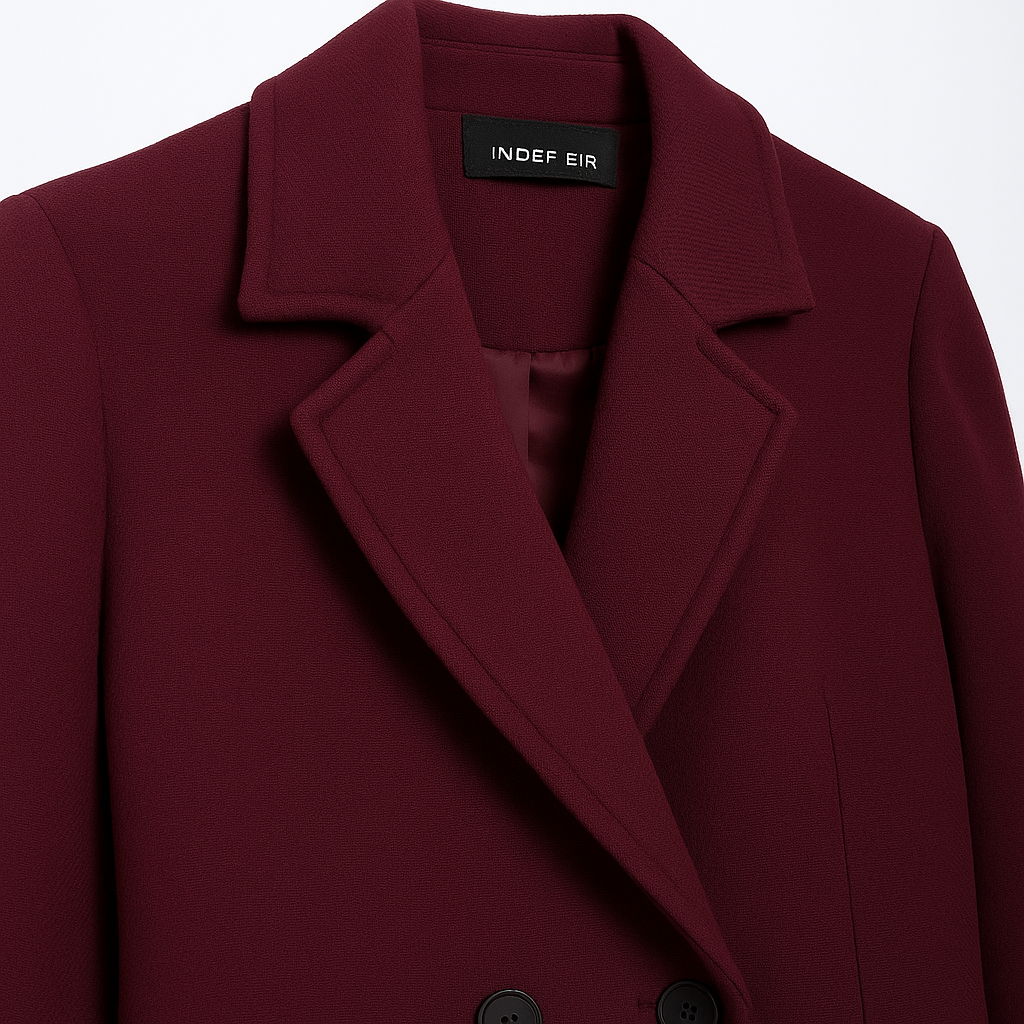 Dalvyn | Burgundy Wool Blend Peacoat