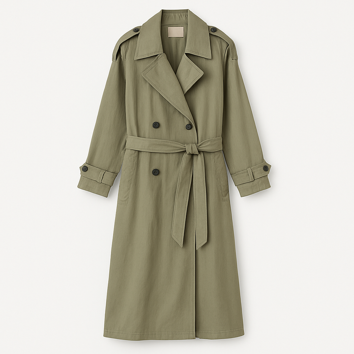 Dalvyn | Belted Double-Breasted Trench