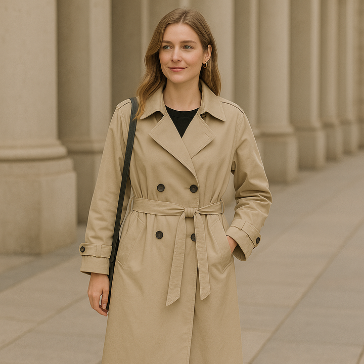 Dalvyn | Belted Double-Breasted Trench