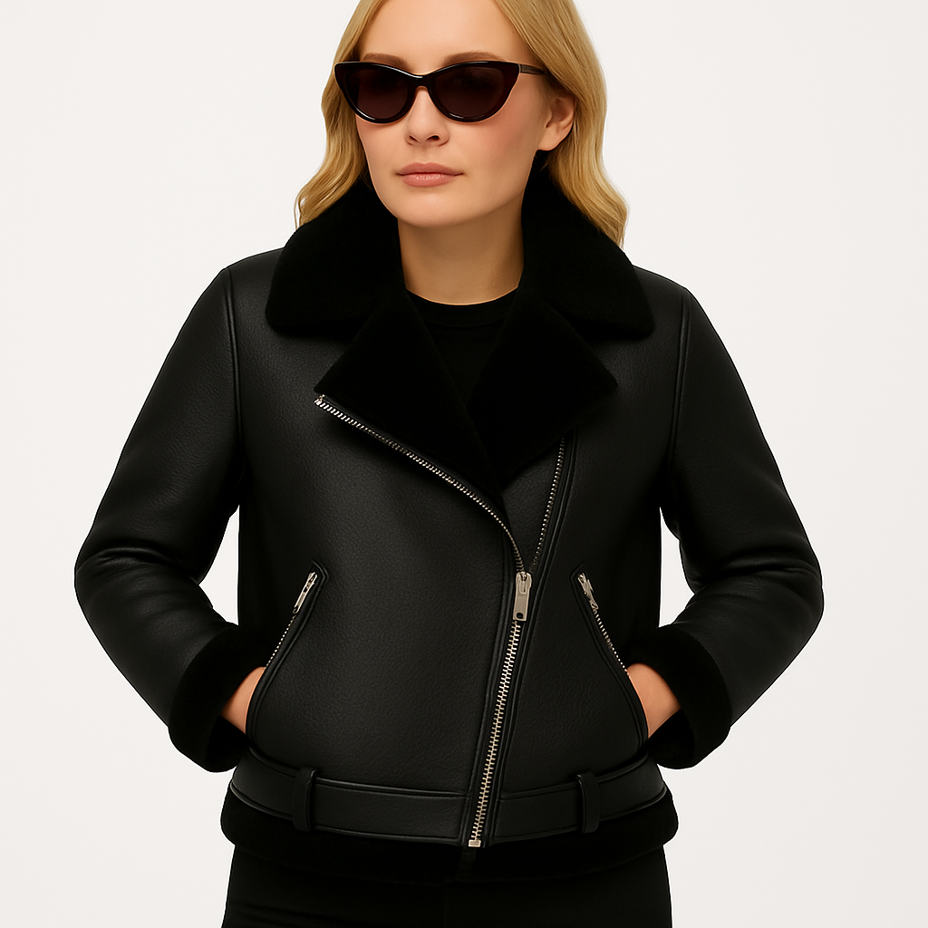 Dalvyn | Shearling Biker Jacket