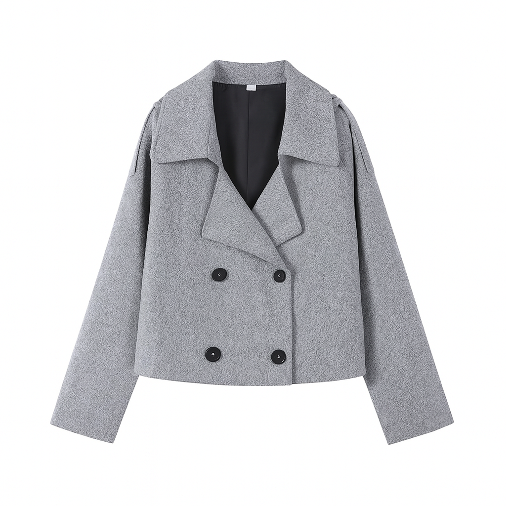 Dalvyn | Wool Blend Cropped Peacoat
