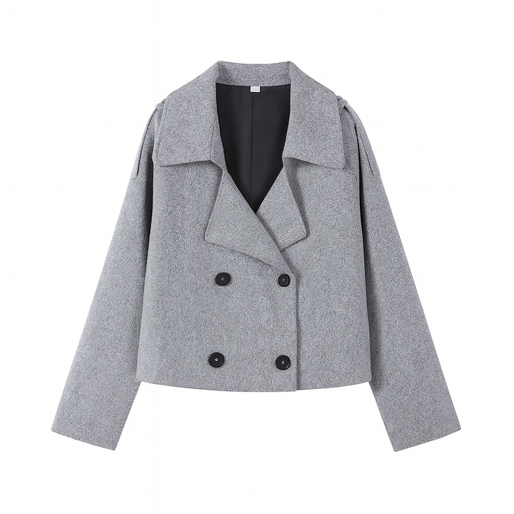 Dalvyn | Wool Blend Cropped Peacoat