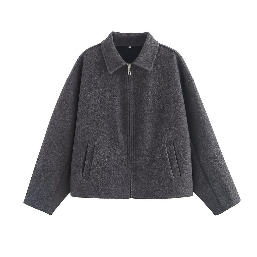 Dalvyn | Zip-Up Woolen Coat