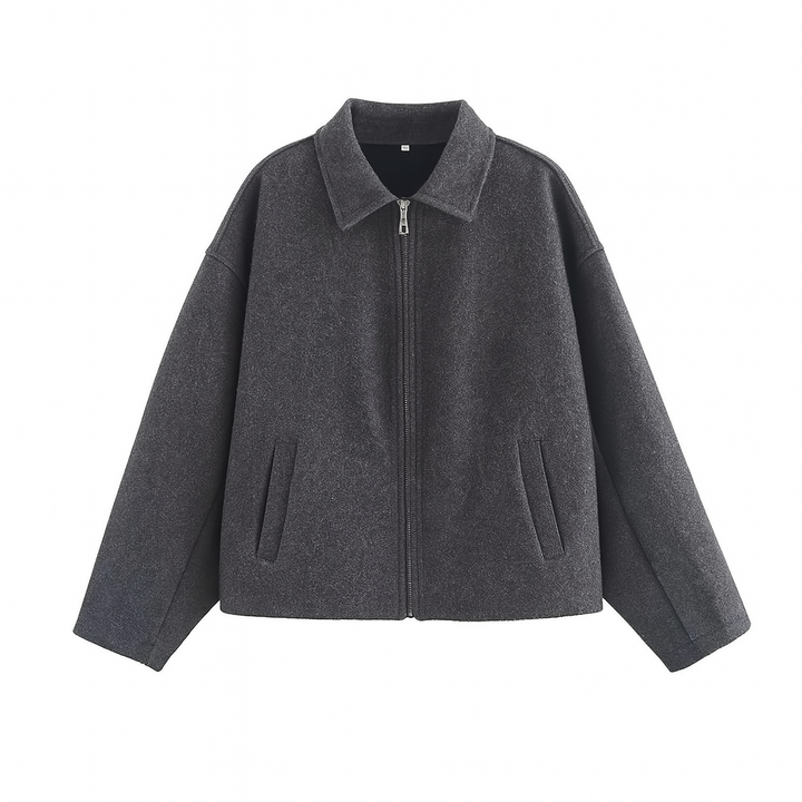 Dalvyn | Zip-Up Woolen Coat