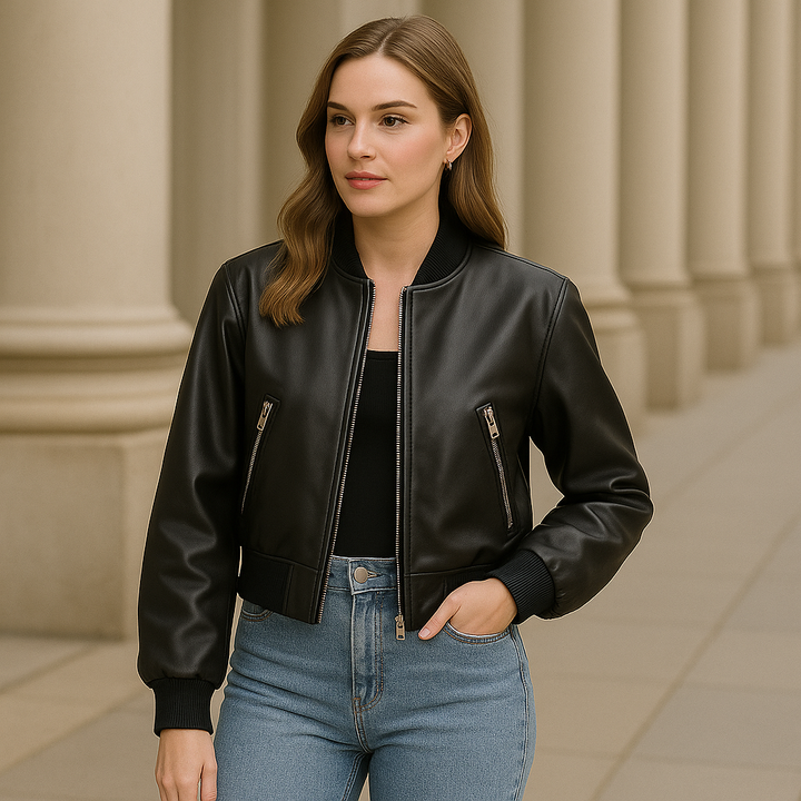 Dalvyn | Faux Leather Biker Jacket