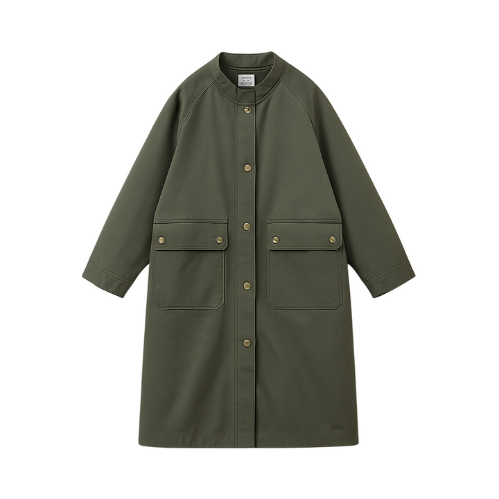 Dalvyn | Retro Olive Trench Coat