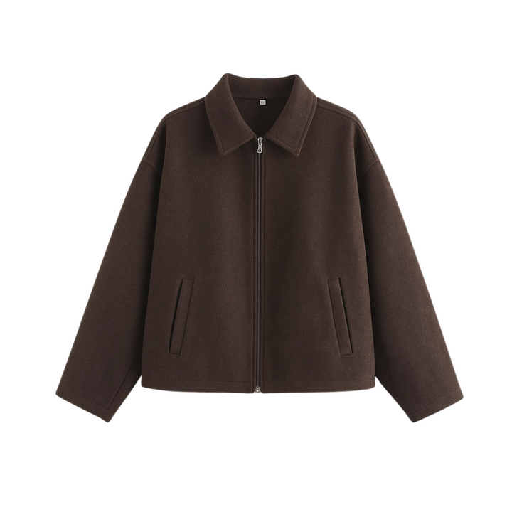 Dalvyn | Zip-Up Woolen Coat