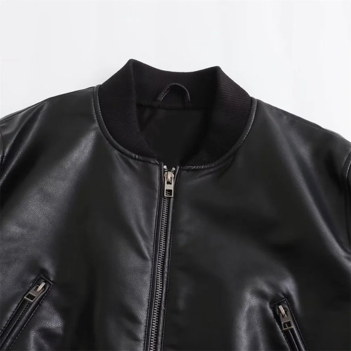 Dalvyn | Faux Leather Biker Jacket