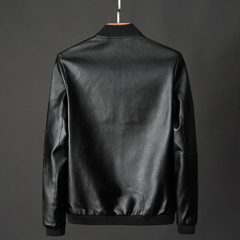 Dalvyn | Men’s Black PU Biker Jacket