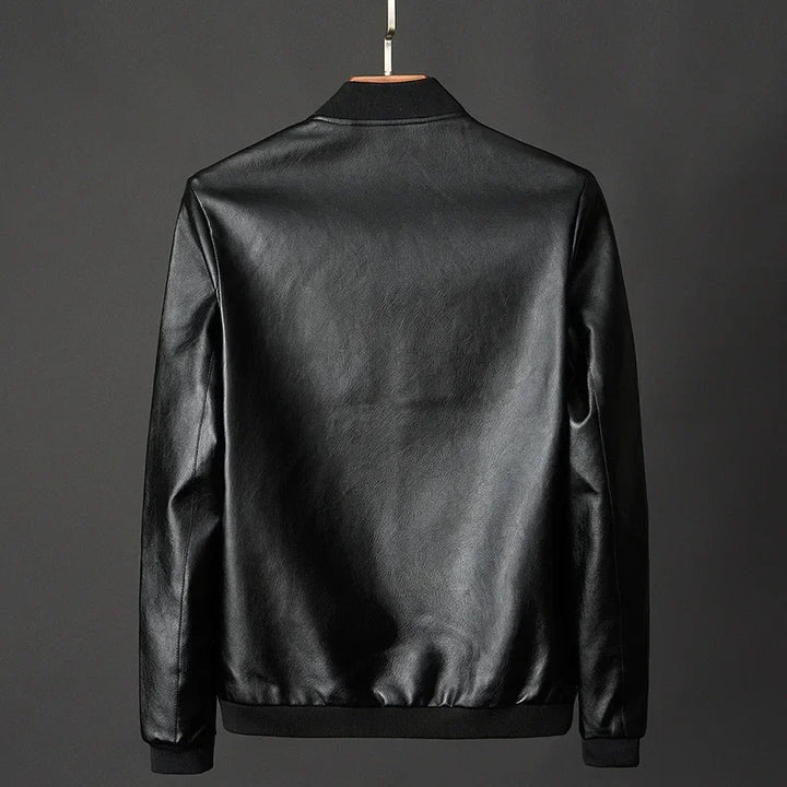 Dalvyn | Men’s Black PU Biker Jacket