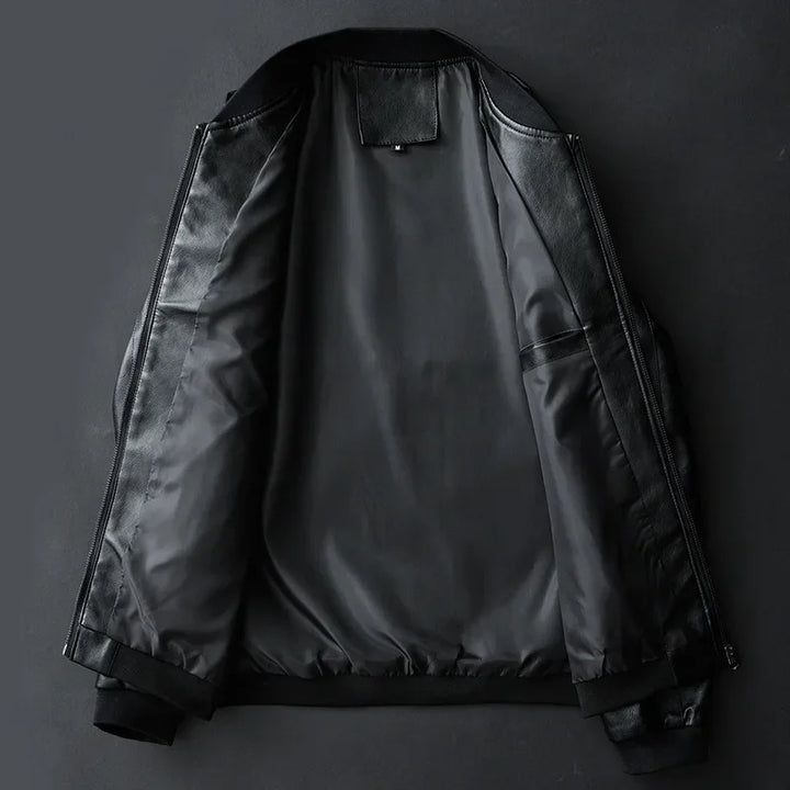 Dalvyn | Men’s Black PU Biker Jacket