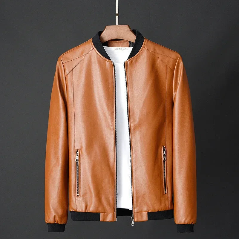 Dalvyn | Men’s Black PU Biker Jacket