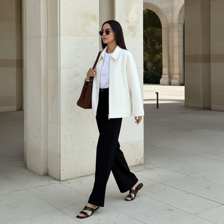 Dalvyn | Zip-Up Woolen Coat