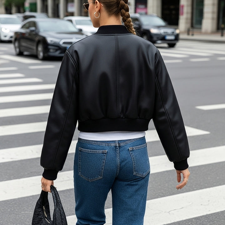 Dalvyn | Faux Leather Biker Jacket