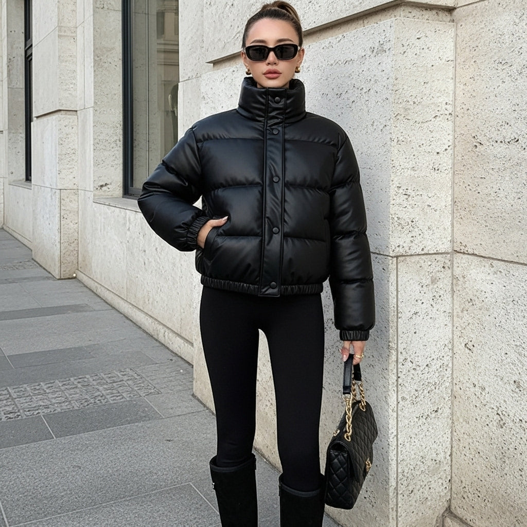 Dalvyn | PU Leather Winter Parka