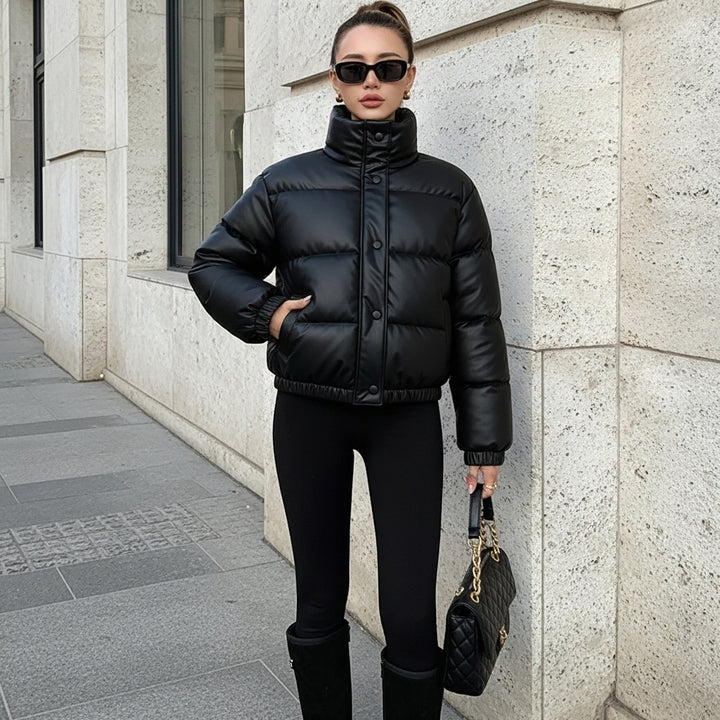 Dalvyn | PU Leather Winter Parka