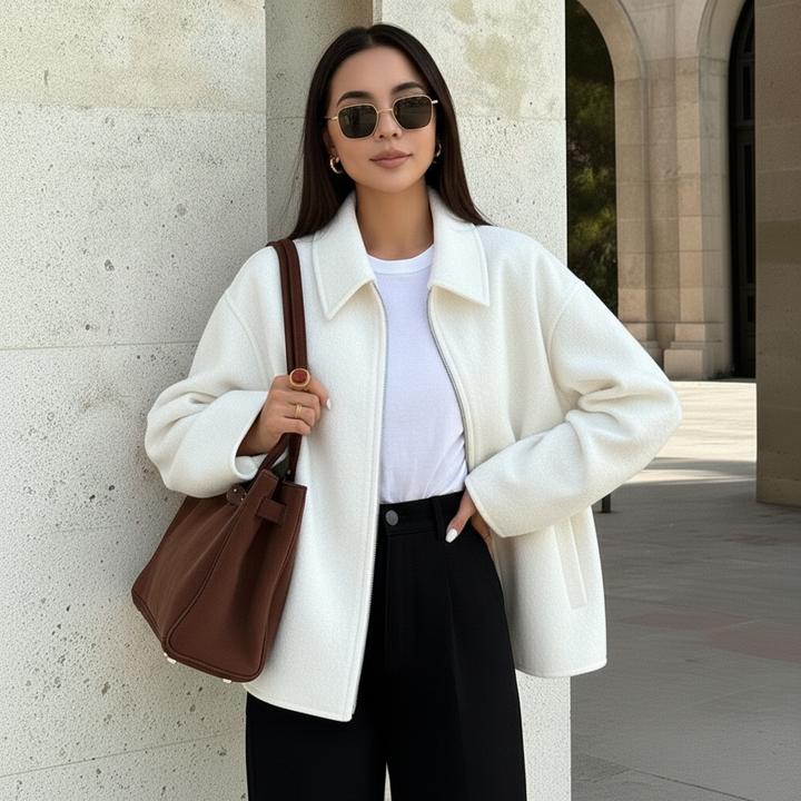 Dalvyn | Zip-Up Woolen Coat