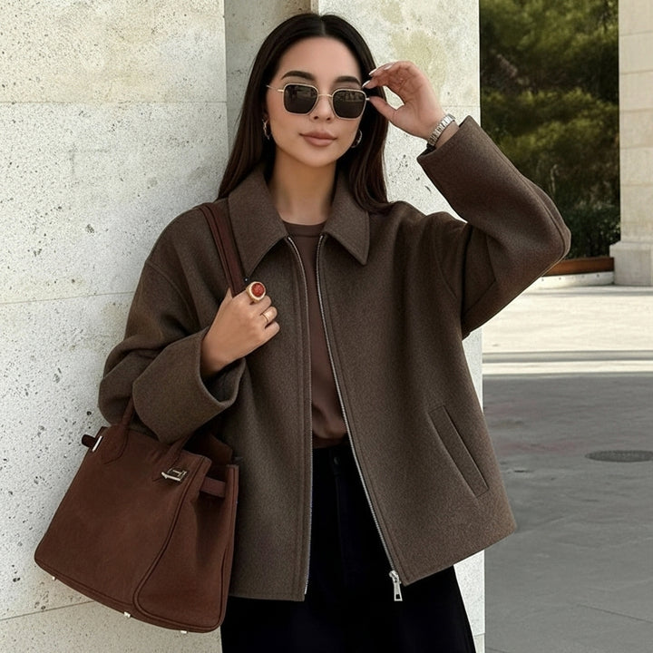 Dalvyn | Zip-Up Woolen Coat