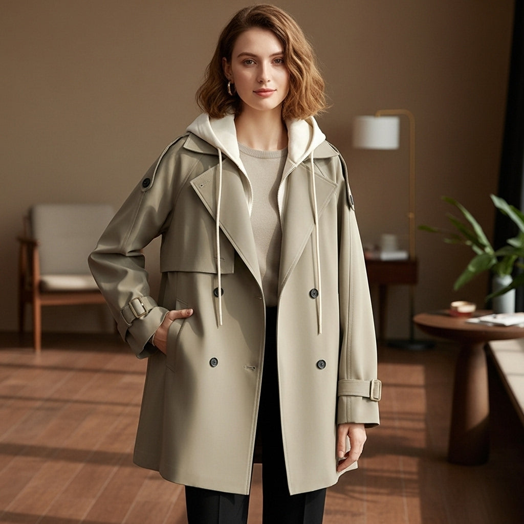 Dalvyn | Flowy Belted Trench Coat