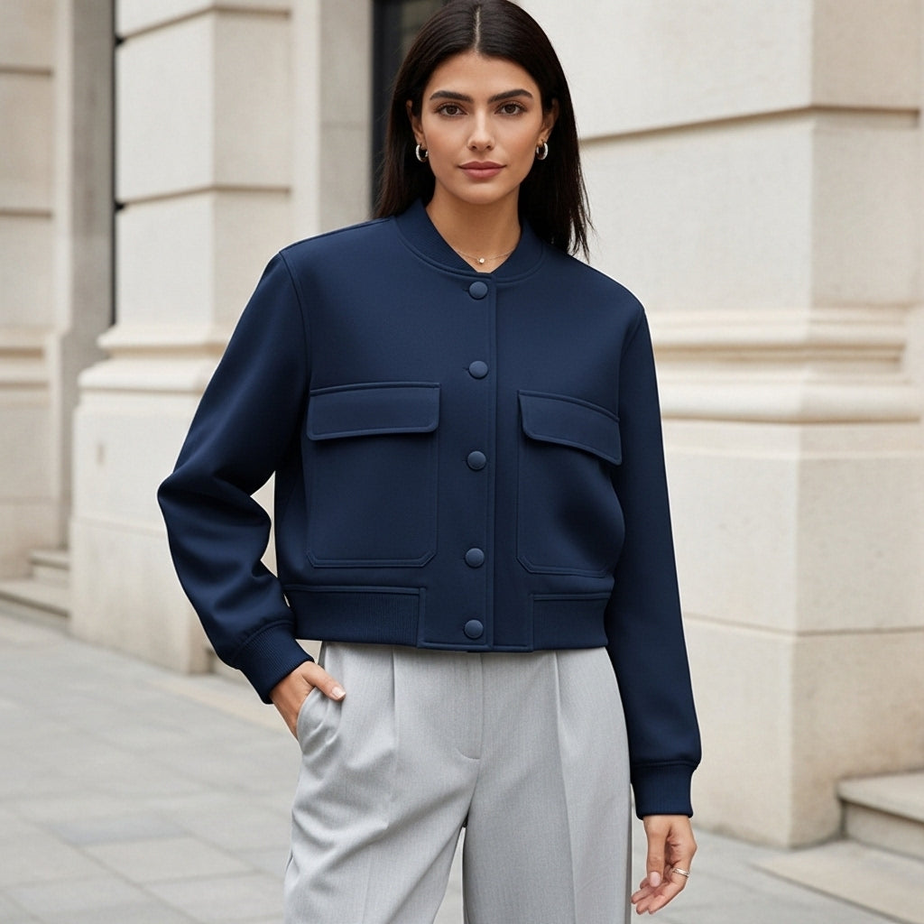 Dalvyn | Cropped Bomber Coat