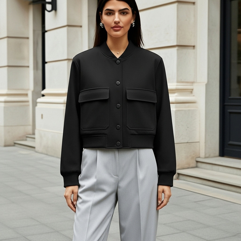 Dalvyn | Cropped Bomber Coat