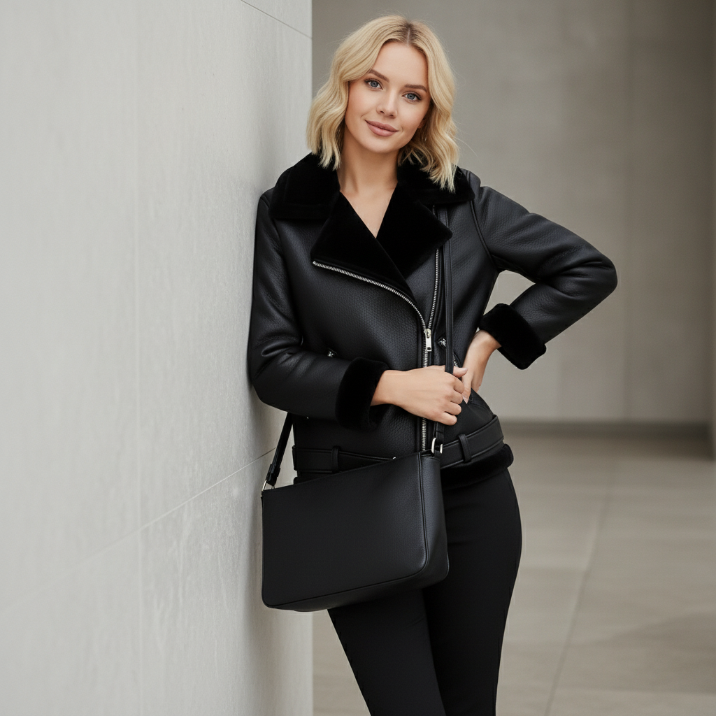 Dalvyn | Shearling Biker Jacket