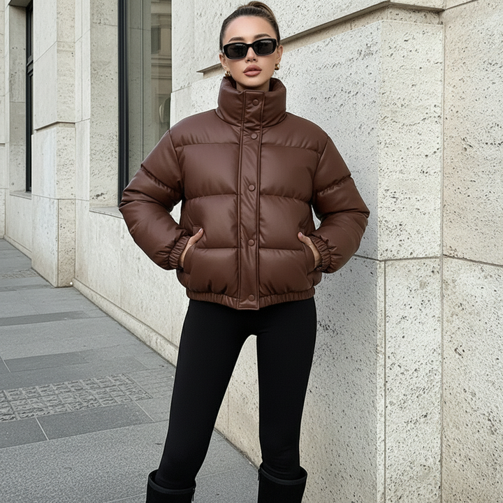 Dalvyn | PU Leather Winter Parka