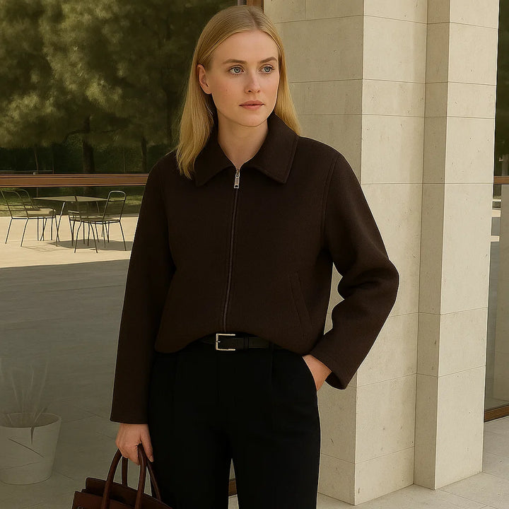 Dalvyn | Zip-Up Woolen Coat