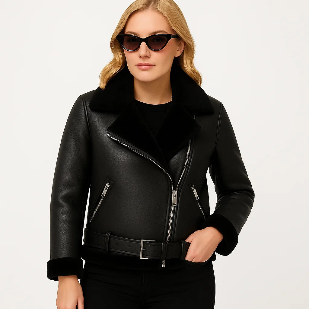 Dalvyn | Shearling Biker Jacket