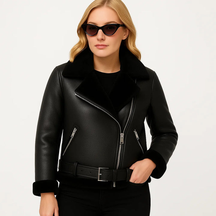 Dalvyn | Shearling Biker Jacket