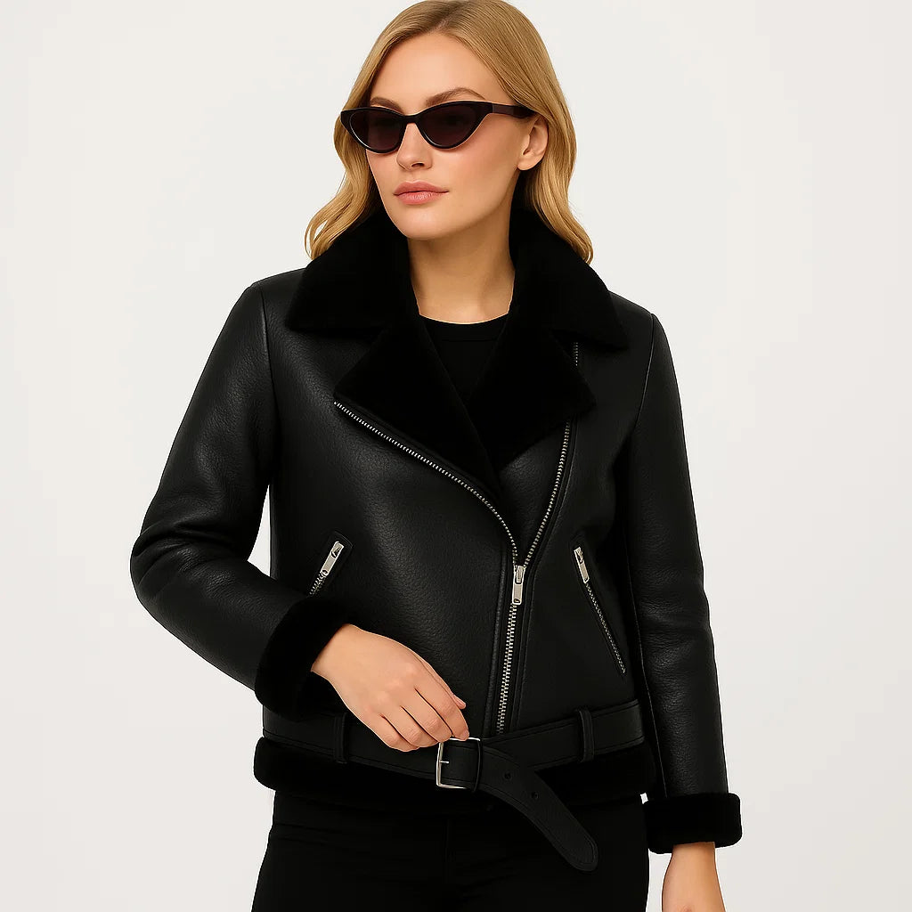 Dalvyn | Shearling Biker Jacket