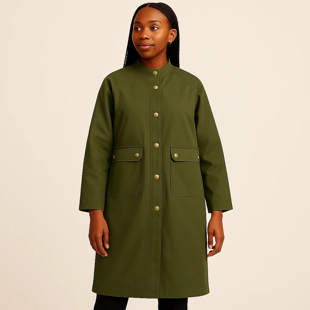 Dalvyn | Retro Olive Trench Coat