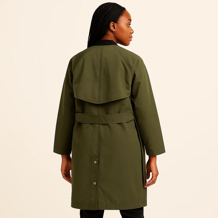 Dalvyn | Retro Olive Trench Coat