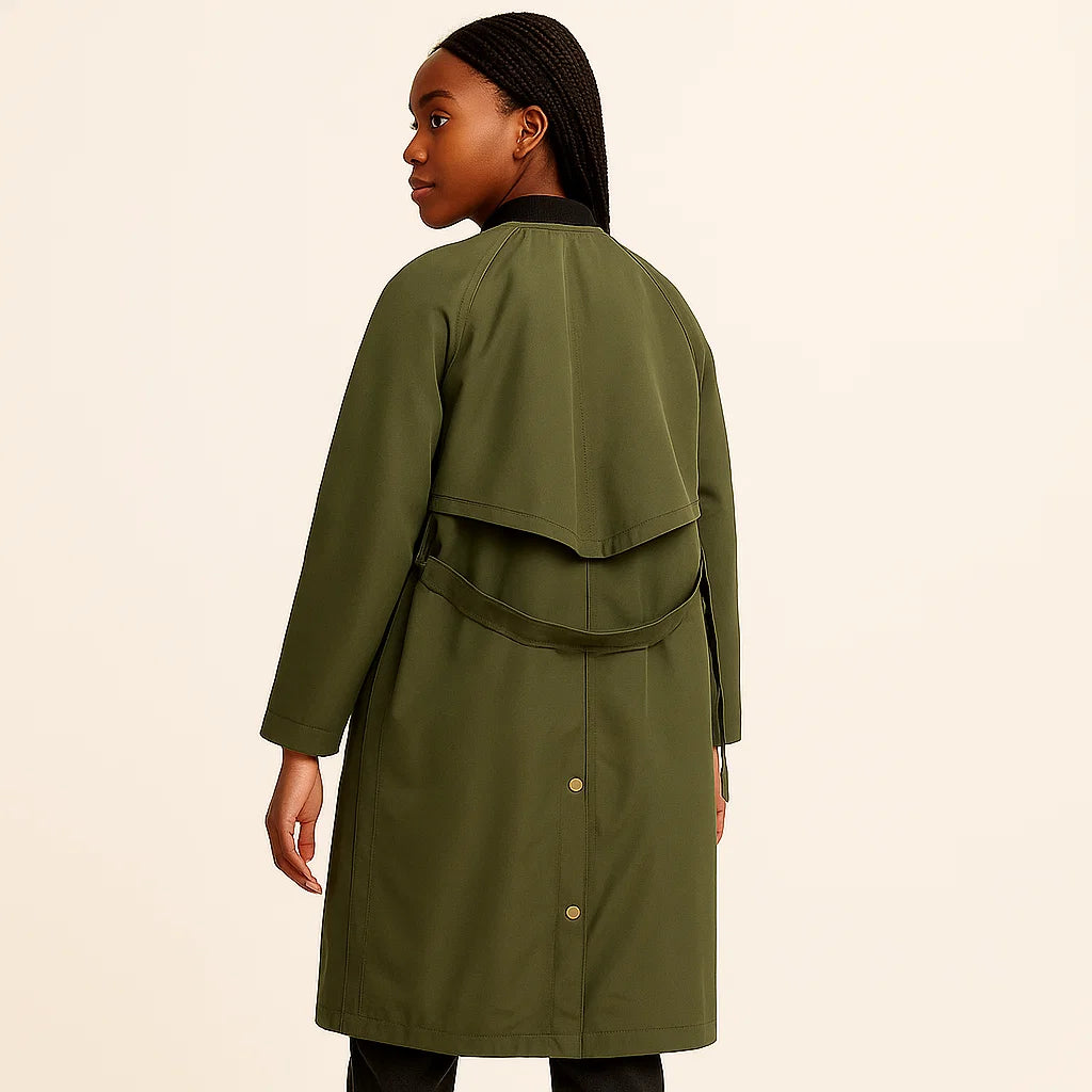 Dalvyn | Retro Olive Trench Coat